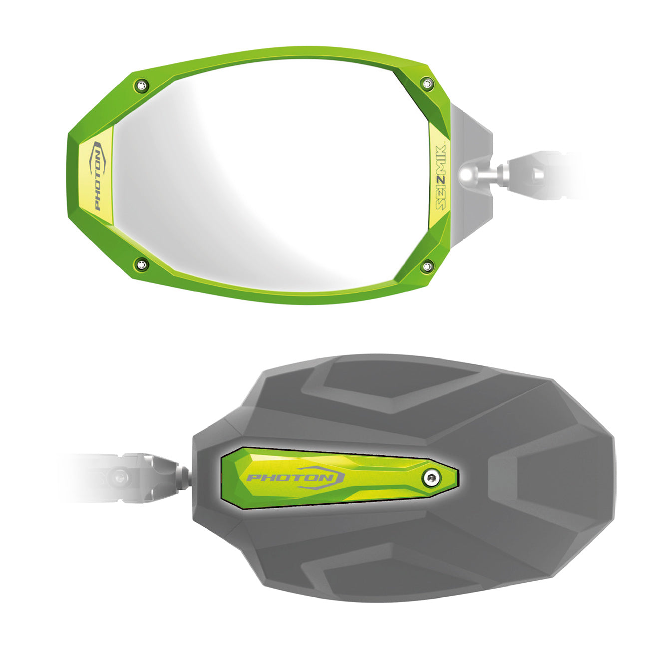 Seizmik 01+ A Cat/Hon/JD/Kaw/Pol/Yam Photon Sideview Mirror - 1.75 in. Clamp Pair 18107