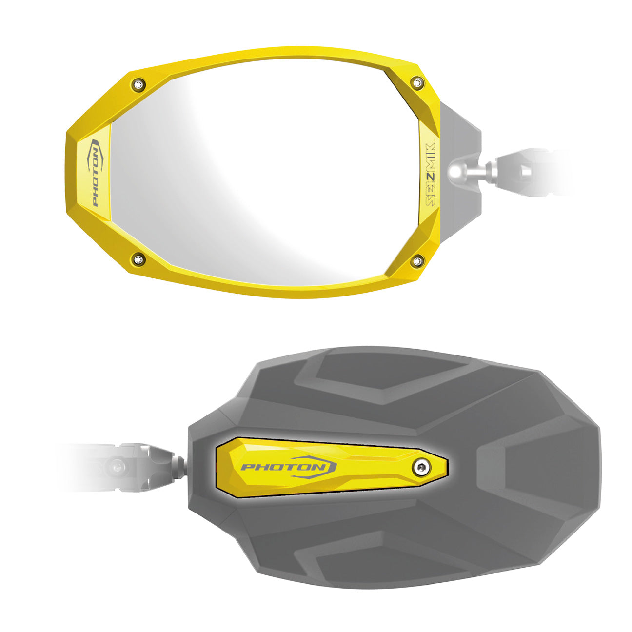 Seizmik 01+ A Cat/Hon/JD/Kaw/Pol/Yam Photon Sideview Mirror - 1.75 in. Clamp Pair 18107