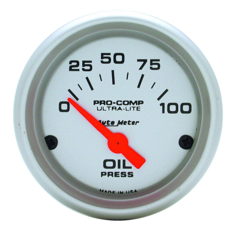 AutoMeter 4327 Ultra-Lite 52mm 0-100 PSI Electronic Oil Pressure Gauge