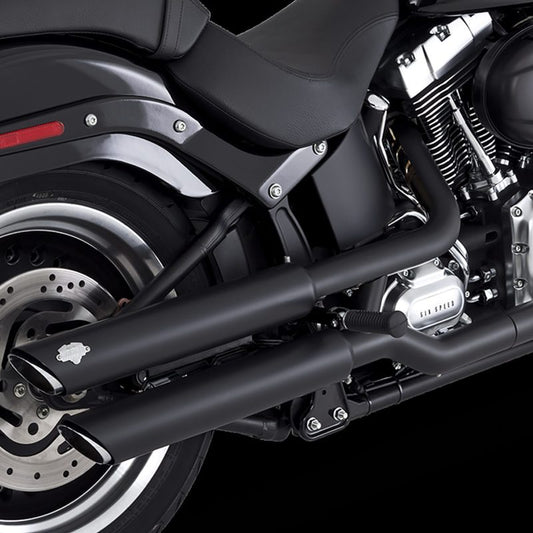 Vance & Hines 46343 Twin Slash Slip-Ons Chrome for 2010-2017 Harley-Davidson Softail