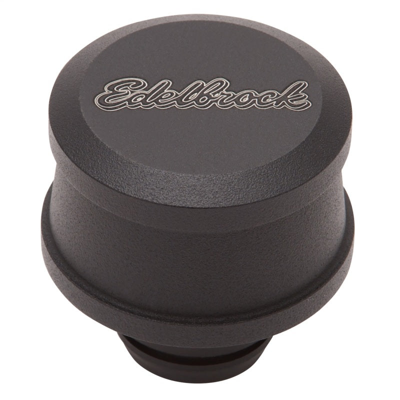 Edelbrock 42133 Billet Aluminum Breather with Black Powder Coat Finish