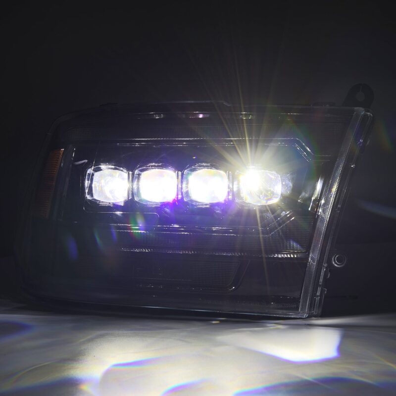 AlphaRex 880557 09-18 Ram 2500 NOVA LED Projector Headlights Plank Style Alpha Black w/Activation Light/Sequential Signal/DRL