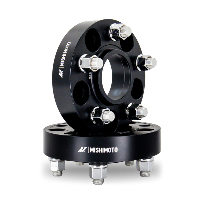 Mishimoto Wheel Spacers - 5X114.3 / 70.5 / 25 / M14 - Black - #MMWS-001-250BK