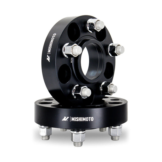 Mishimoto Mishimoto Wheel Spacers 5x114.3 64.1 CB M14x1.5 25mm BK - #MMWS-012-250BK