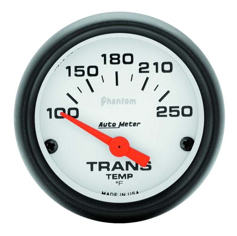 AutoMeter 5757 Phantom 52mm Short Sweep Electric 100-250 Degrees F Transmission Temperature Gauge