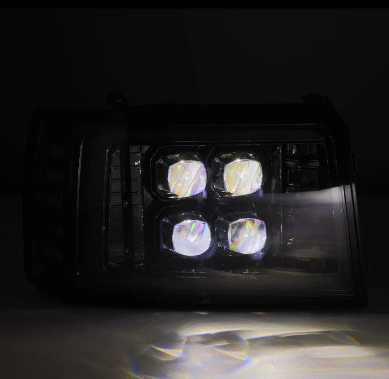 AlphaRex 880269 92-96 Ford F-Series/Bronco NOVA-Series LED Projector Headlight Alpha-Black w/Activation Light Sequential Signal & Switchback DRL