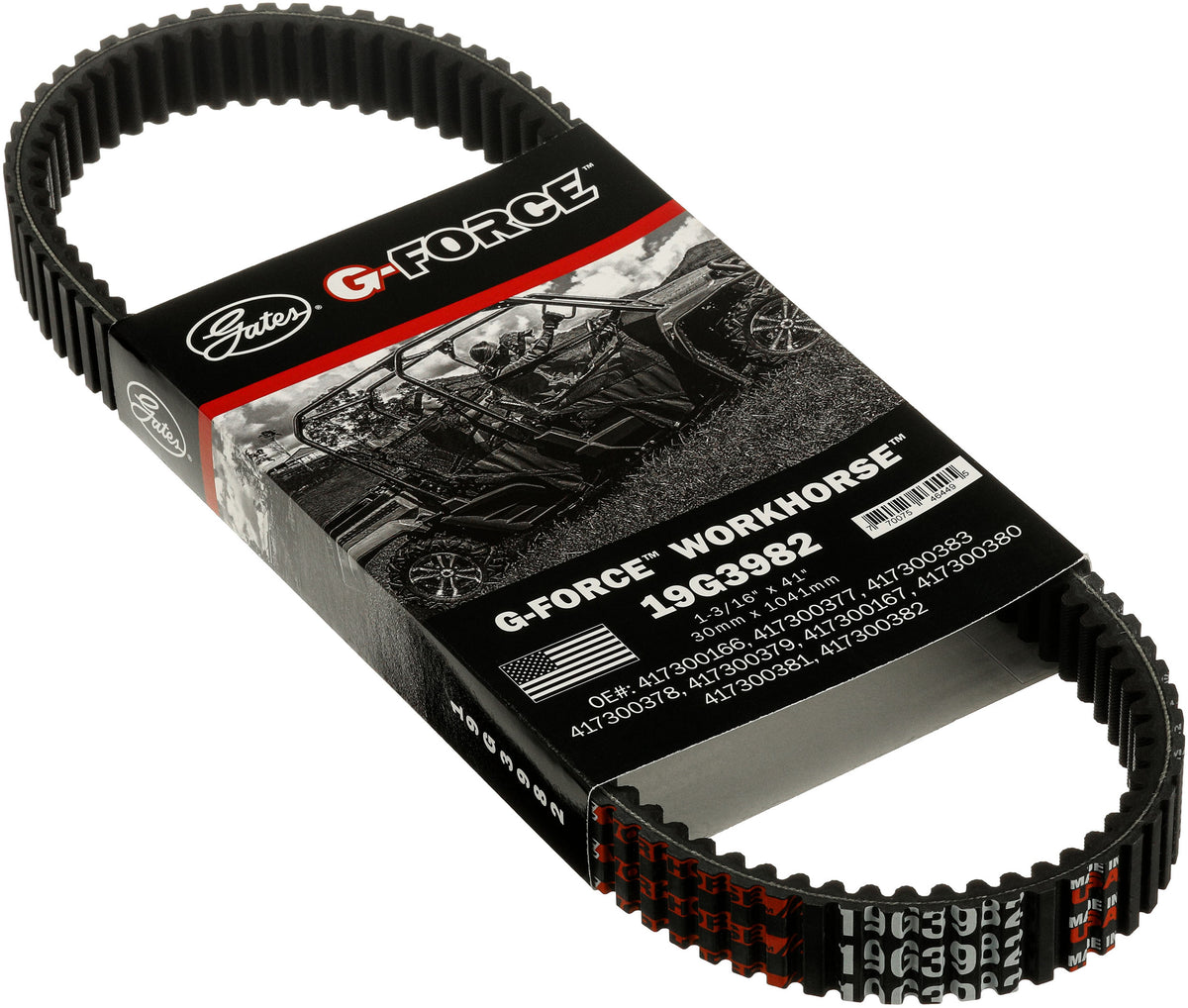 Gates 19G3982 G-Force CVT Belt for 2007 Polaris X2 500 EFI 499cc