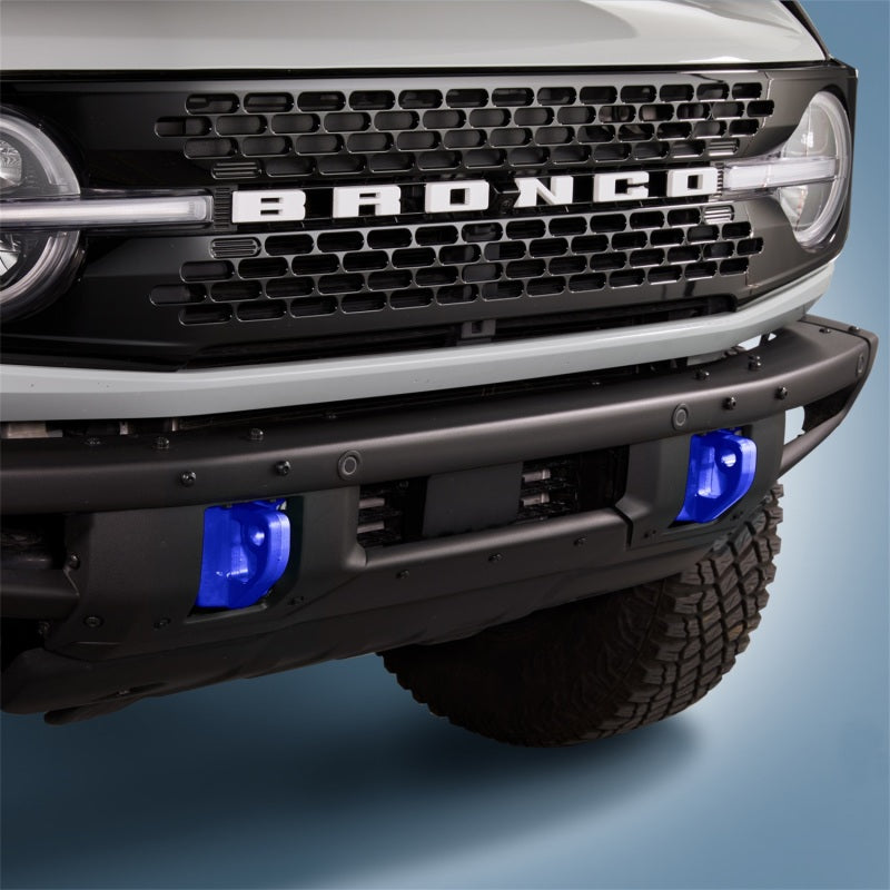 Ford Racing for 2021-2026 Bronco Front Bumper Tow Hooks - Blue (Pair)
