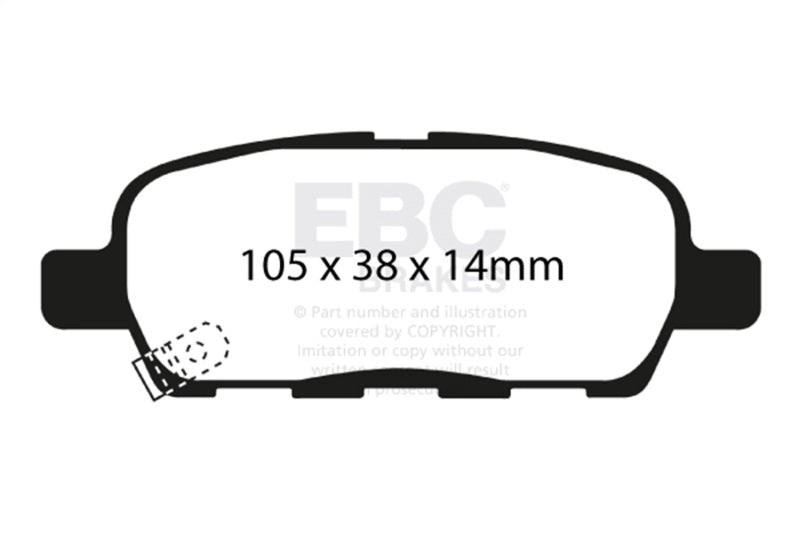 EBC 02 Infiniti G35 3.5 w/o DCS Bluestuff Rear Brake Pads DP51666NDX