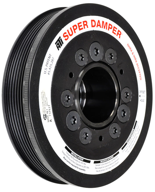 ATI Performance Products 917289 Super Damper Harmonic Balancer 6.78 in Aluminum 6 Groove 10% Underdrive 28T HTD for 1997-2017 Chevrolet Corvette / SS, Pontiac G8 (LS)