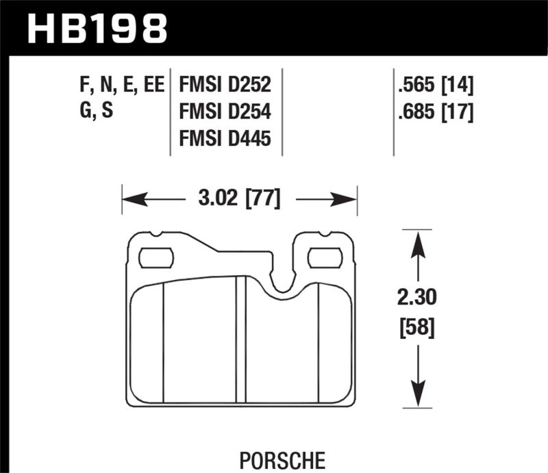 Hawk Performance HB198S.685 HT-10 Motorsport Brake Pads