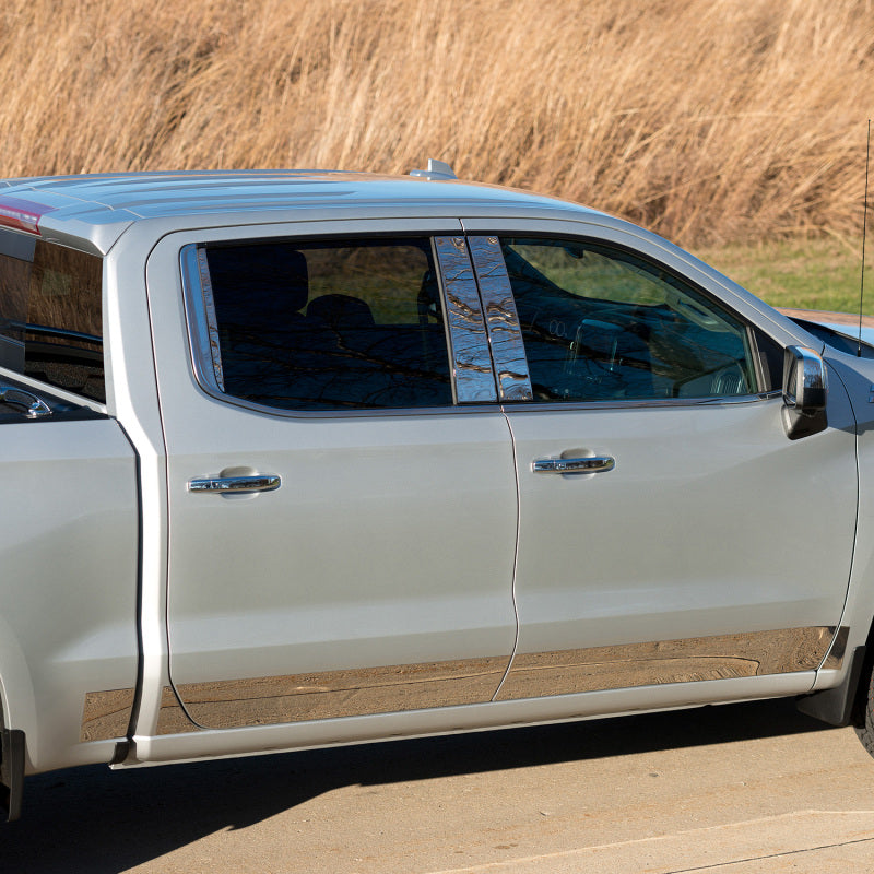 Putco for 2019-2024 Chevrolet Silverado Crew Cab 6.5 Stand Box - 5.5in Wide - 10pcs Pro SS Rocker Panels