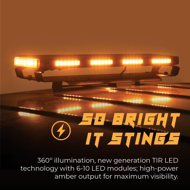 Putco for Universal 48in Tri Color Hornet Light (Amber/Blue/White) - LED Stealth Rooftop Strobe Bar