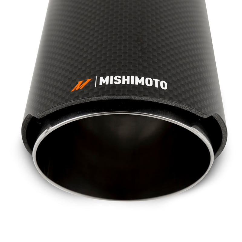 Mishimoto Carbon Fiber Muffler Tip 3in Inlet 4in Outlet Polished - #MMEXH-TIP-CF3P