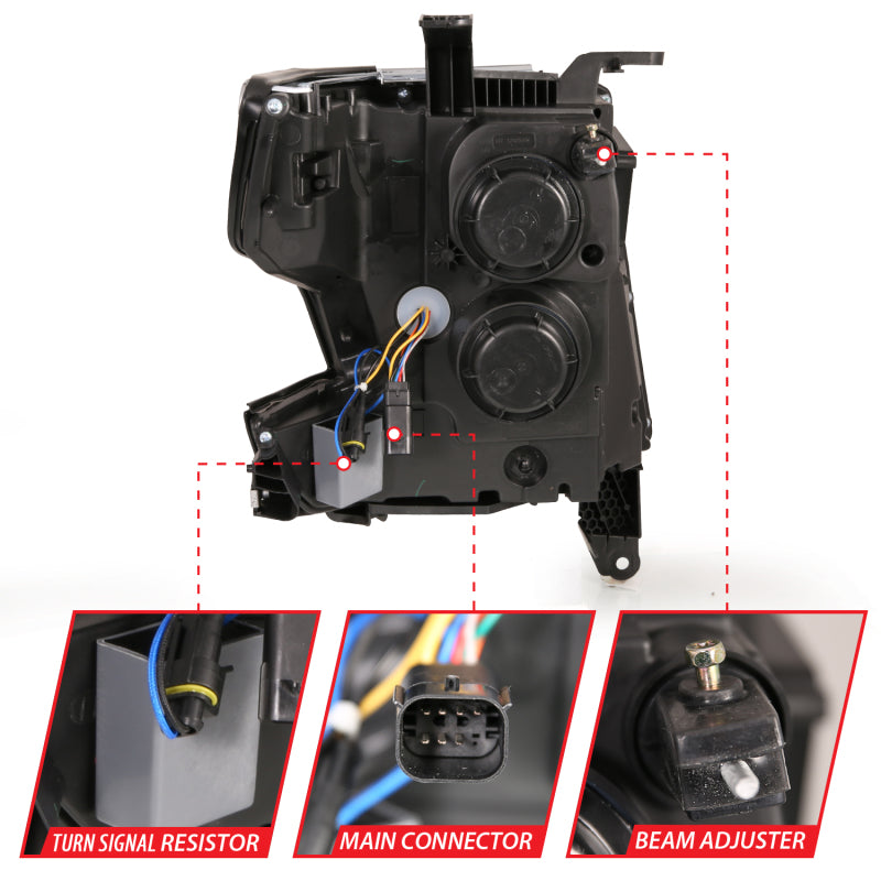 ANZO 2015-2020 Chevrolet Suburban LED Projector Headlights