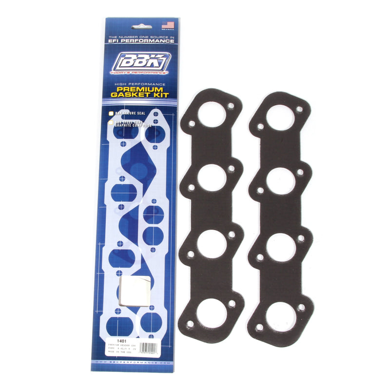 BBK Performance 1401 Exhaust Header Gasket Set 1-5/8 Port (Pair) for Ford 4.6L / 5.4L 2V V8 Engines