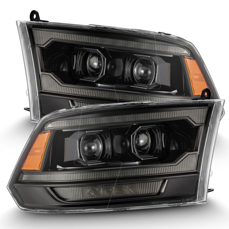 AlphaRex 880560 09-18 Ram 2500 LUXX LED Projector Headlight Plank Style Alpha Black w/Activation Light/Sequential Signal/DRL