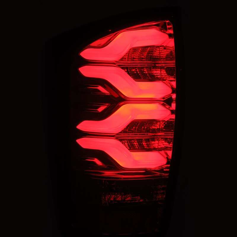 AlphaRex 680000 16-21 Toyota Tacoma LUXX LED Taillights Black/Red w/Activation Light/Sequential Signal