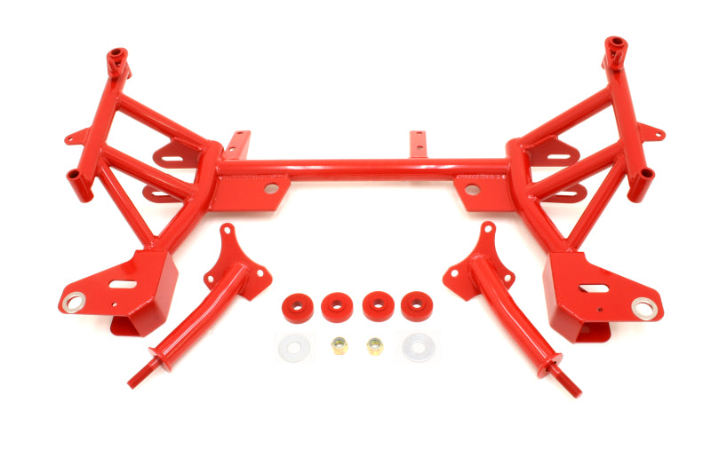 BMR 1993-2002 F-Body K-Member with SBC/BBC Motor Mounts and Pinto Rack Mounts - Red