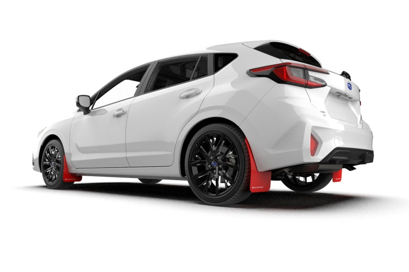 Rally Armor UR Mud Flaps - 2024-2026 Subaru Impreza - Red/White Logo - #MF105-UR-RD-WH
