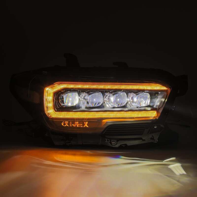 AlphaRex 880705 16-20 Toyota Tacoma NOVA LED Projector Headlight Plank Style Alpha Black w/Activation Light