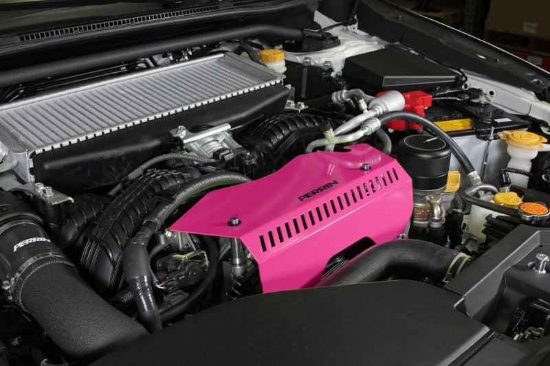 PERRIN 22-26 Subaru WRX Pulley Cover - Hyper Pink (TALL - For Use w/o PERRIN AOS)