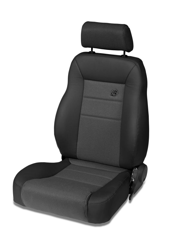 Bestop 76-86 Jeep Cj7 Front Passenger Side Trailmax II Pro Seat (Center Fabric Insert Black Denim)