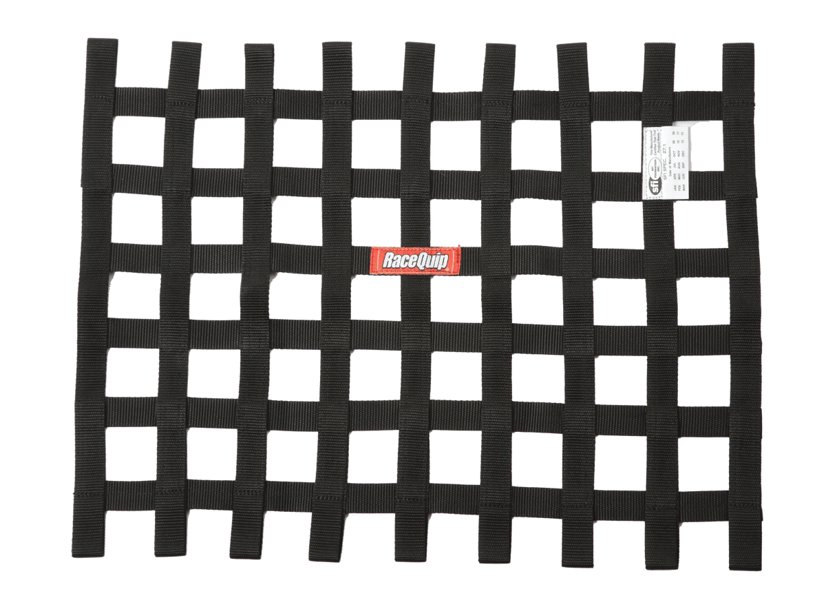 RaceQuip 725005 Black 18in H x 24W SFI Ribbon Window Net