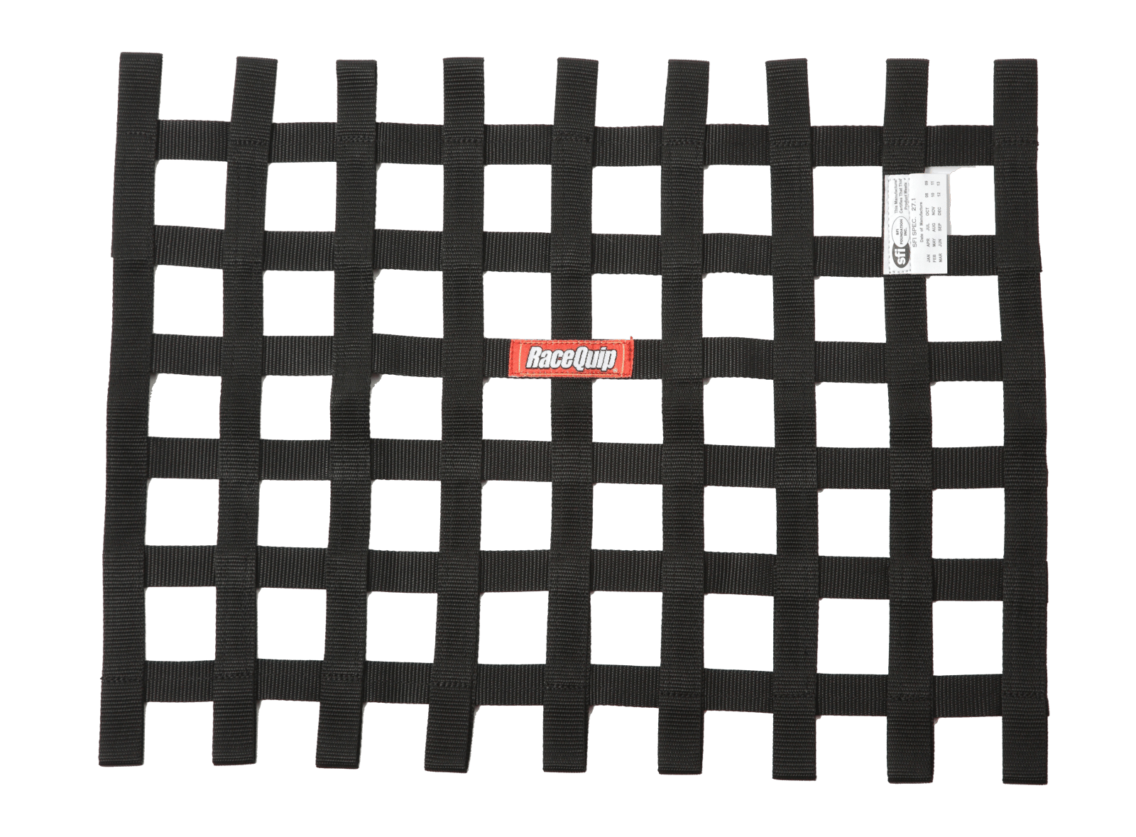 RaceQuip 725005 Black 18in H x 24W SFI Ribbon Window Net