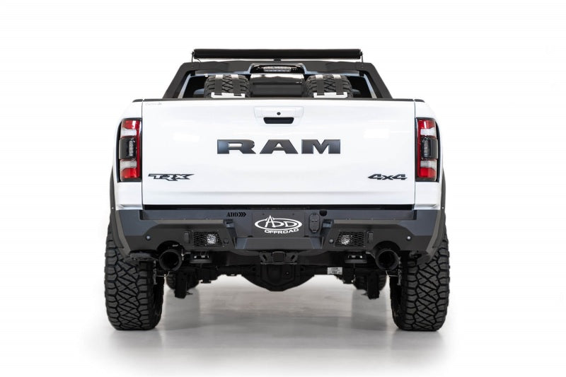 Addictive Desert Designs for 2021 Ram 1500 TRX Stealth Fighter Rear Bumper - Hammer Black