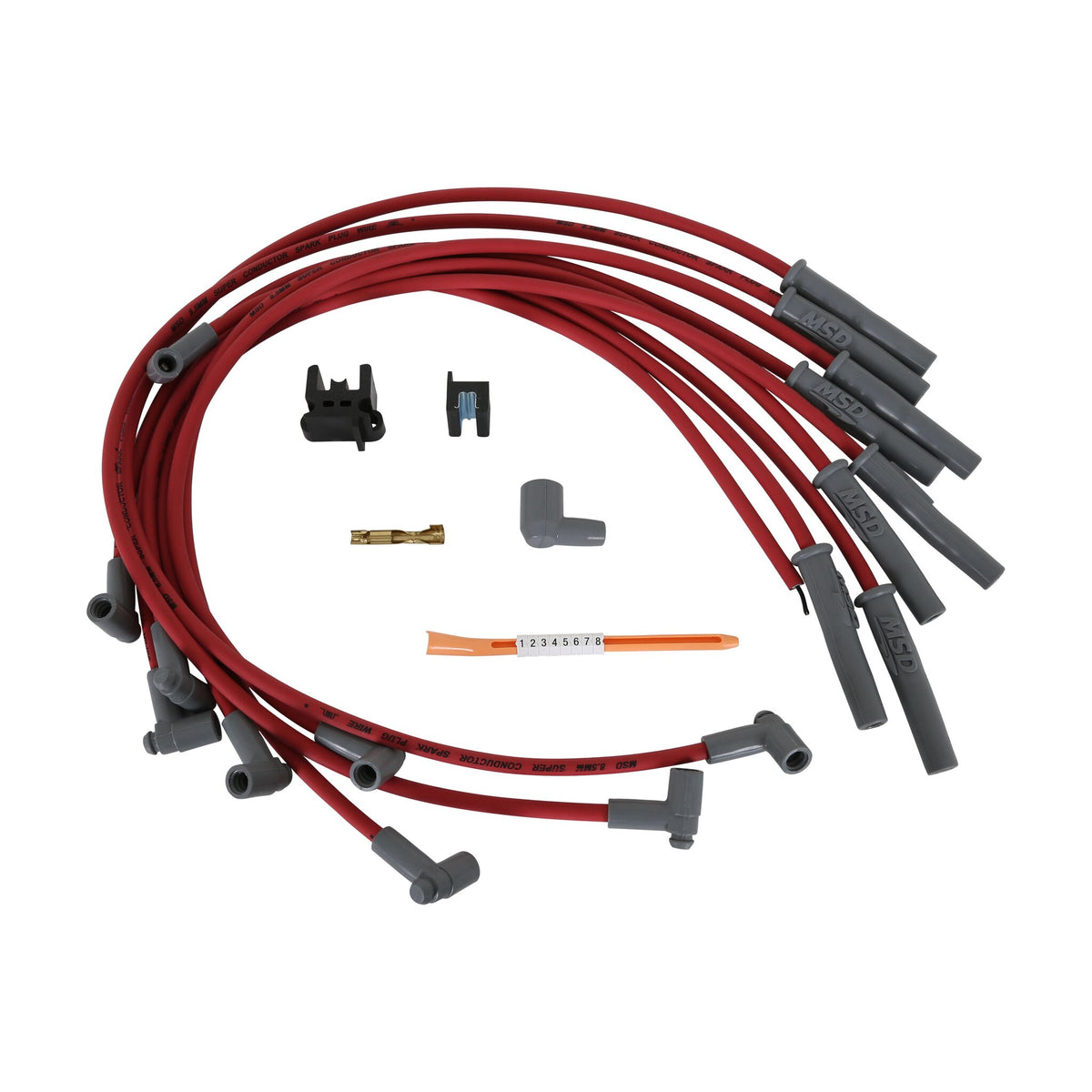 MSD 31779 Super Conductor Spark Plug Wire Set, for Chevy 454 ’75-On HEI