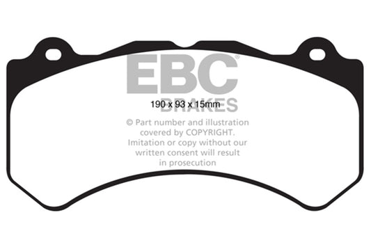 EBC 11+ Jeep Grand Cherokee 6.4 SRT-8 Greenstuff Front Brake Pads DP61853