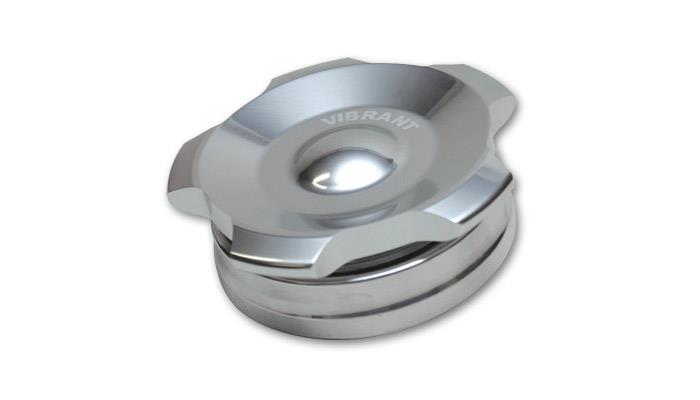 Vibrant 2in OD Aluminum Weld Bungs w/Polished Aluminum Threaded Cap