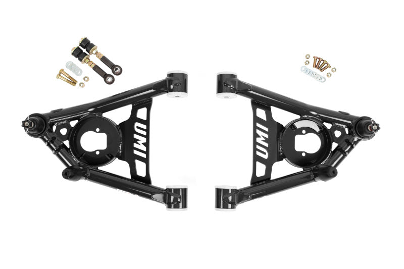 UMI Performance 4032-B Front Lower A-Arms Delrin Black for 1964-1972 GM A-Body