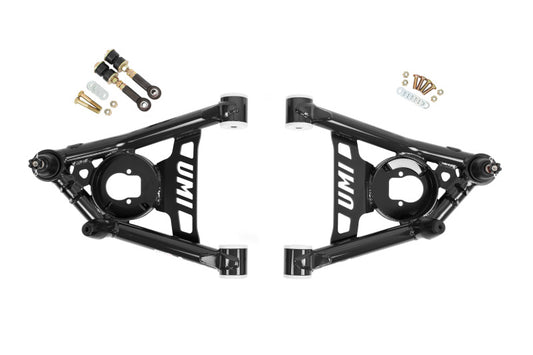UMI Performance 4032-B Front Lower A-Arms Delrin Black for 1964-1972 GM A-Body