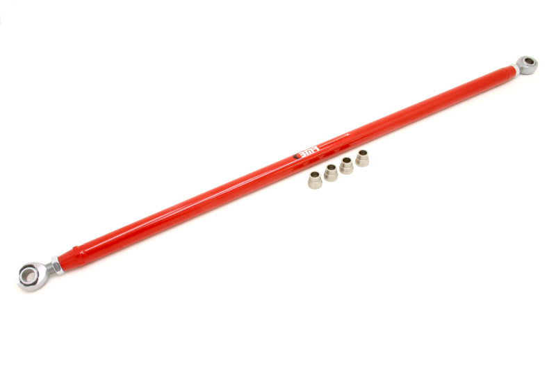 BMR 2005-2014 S197 Mustang Chrome Moly Panhard Rod with Double Adj. Rod Ends - Red