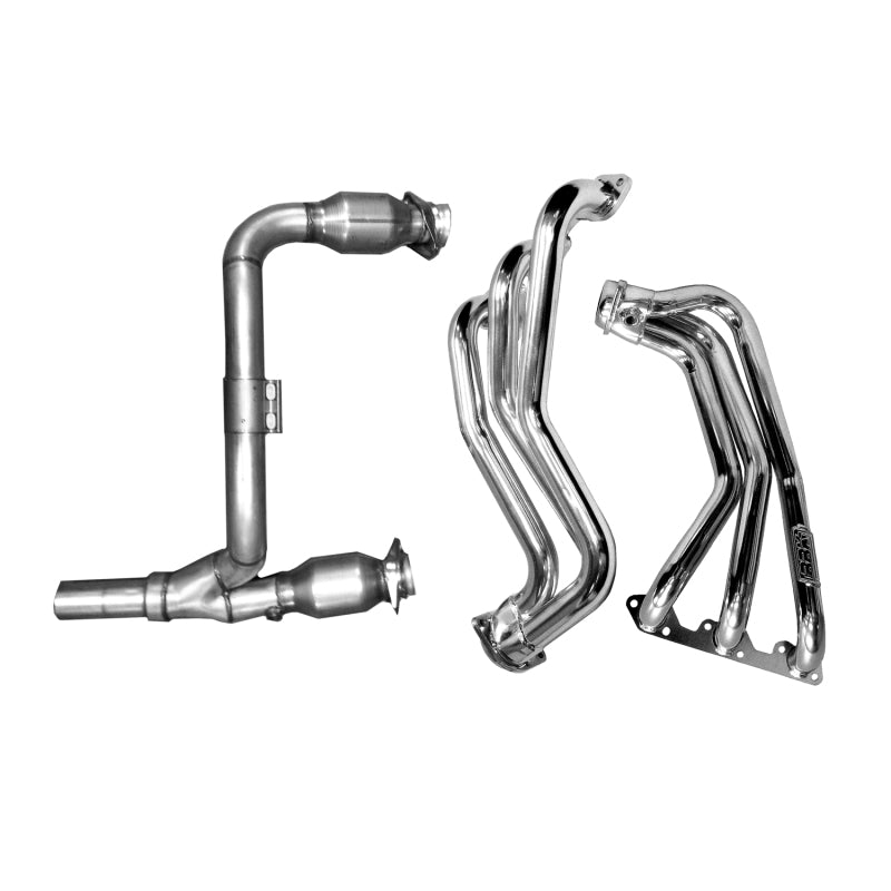 BBK Performance 40500 Long Tube Headers & Y-Pipe with Converters for 2007-2011 Jeep Wrangler 3.8L