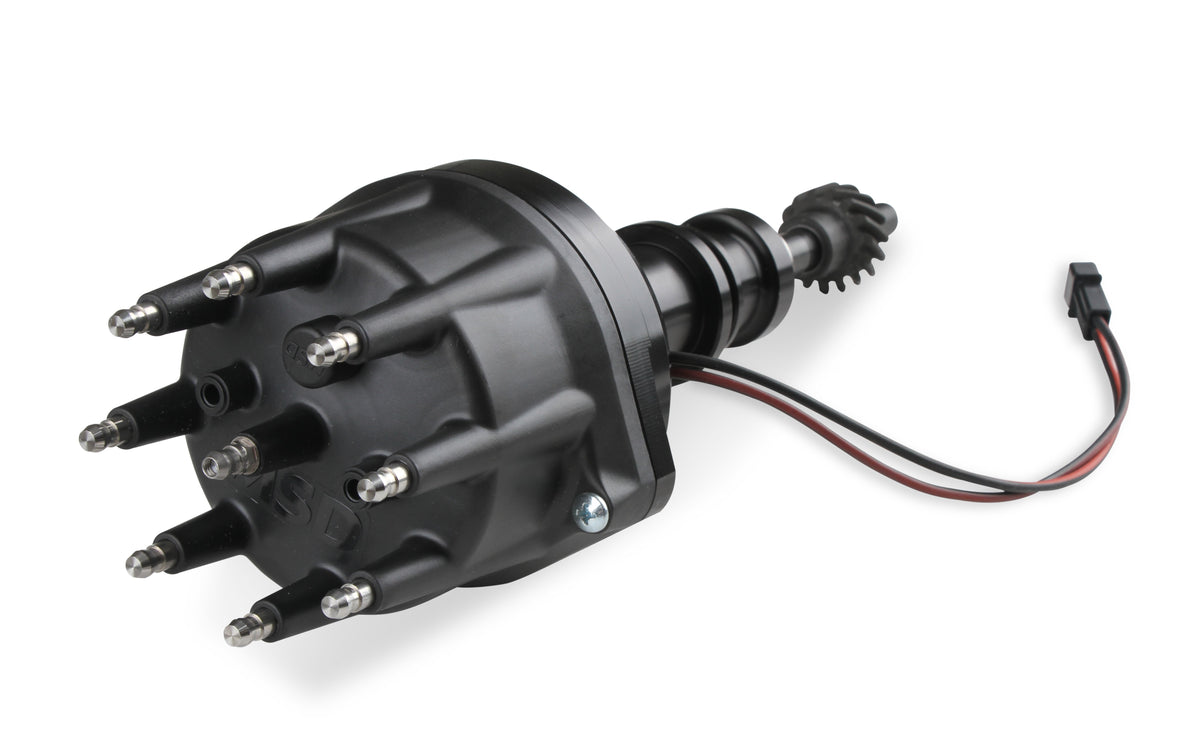 MSD 857931 Black Distributor for Ford 289-302, Pro Billet, Small Cap, Steel Gear