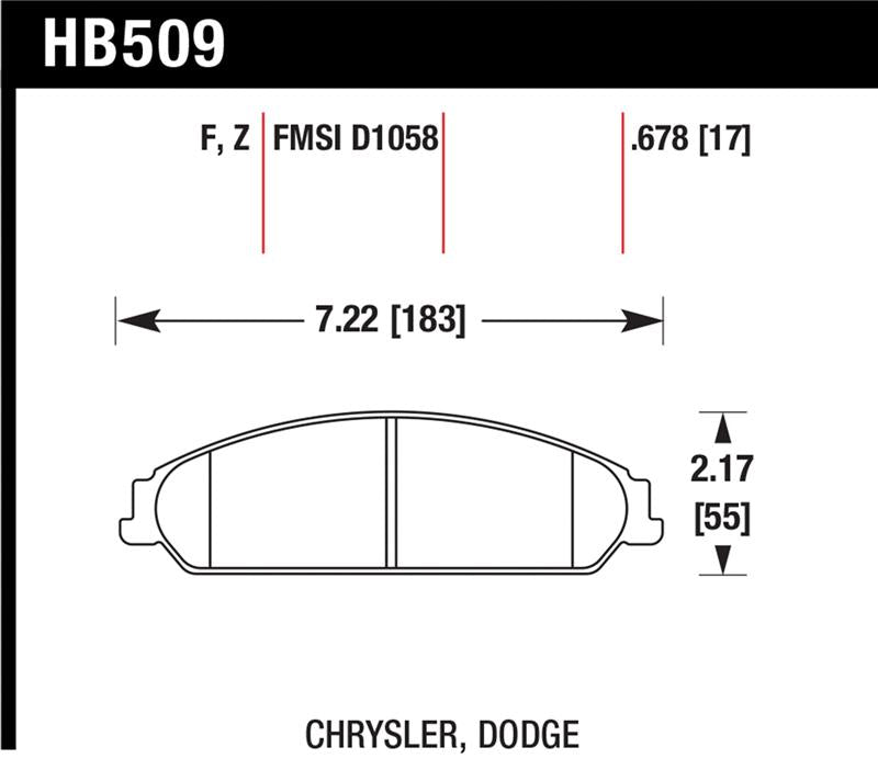 Hawk Performance HB509F.678 HPS Performance Street Brake Pads