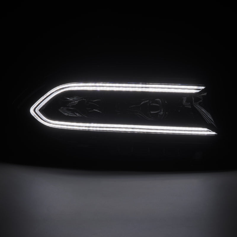 AlphaRex 880579 15-23 Dodge Charger LUXX LED Projector Headlights Alpha-Black w/Activation Light & Sequential.Signal / Switchback DRL