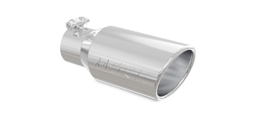 MBRP T5155 Exhaust Tip - 4" OD; Angled Cut Rolled End; 3" inlet; 10" length | T304 Stainless