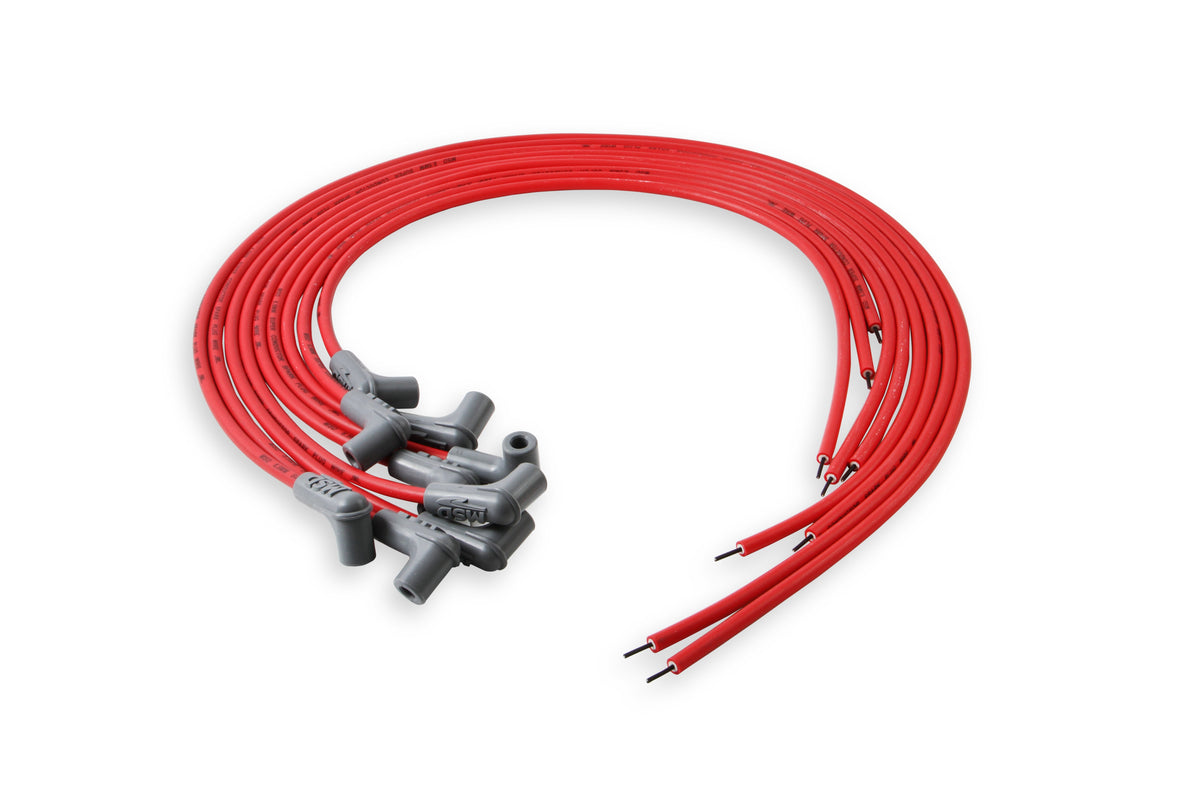 MSD 31229 Super Conductor 8.5mm Spark Plug Wire Set, 8 Cylinder 90° Plug/90° Cap