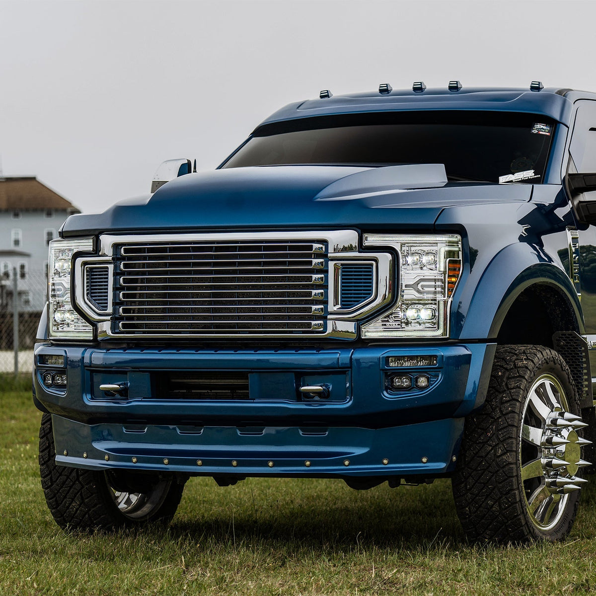 AlphaRex 880339 20-22 Ford F-250/350/450/550 SD NOVA-Series LED Projector Headlights Chrome with Sequential Signal & Switchback DRL