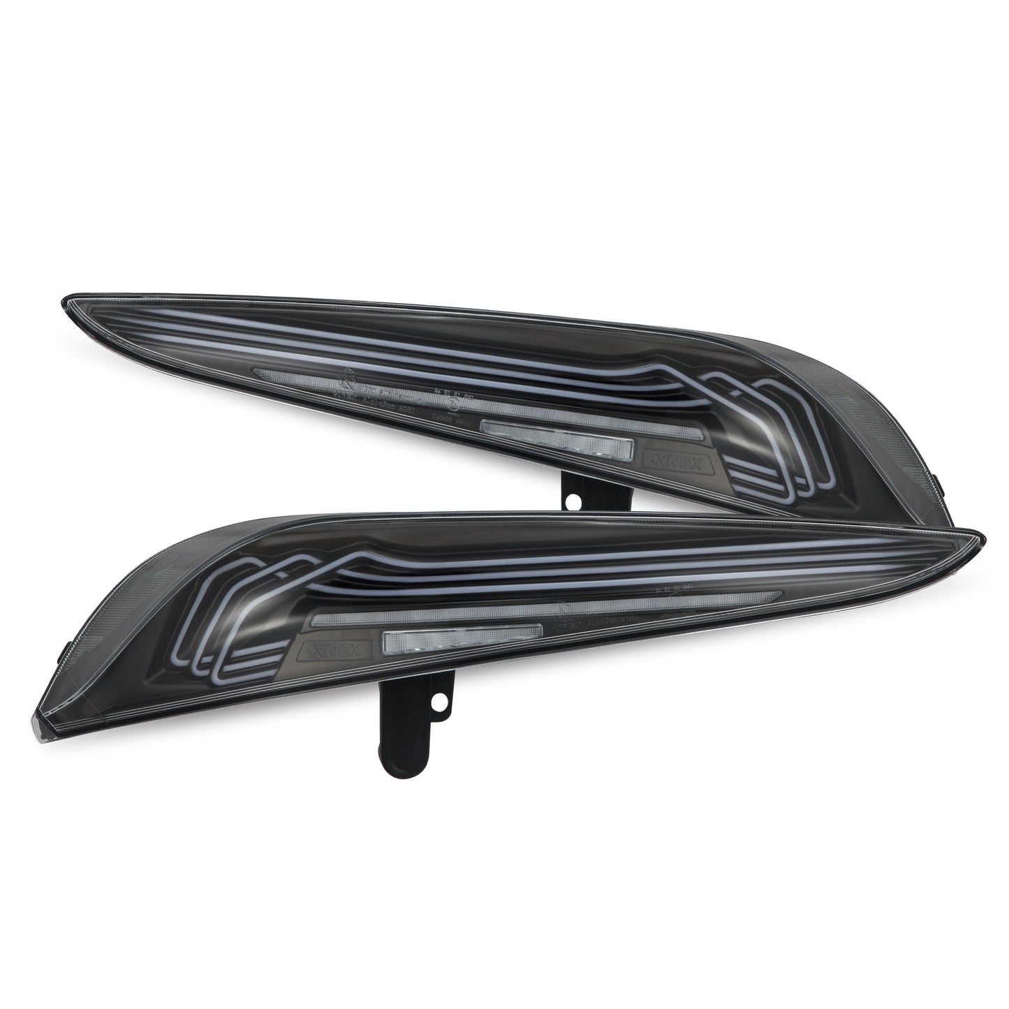 AlphaRex 609010 20-24 Toyota Supra LUXX-Series Laser Style LED Tail Lights Black