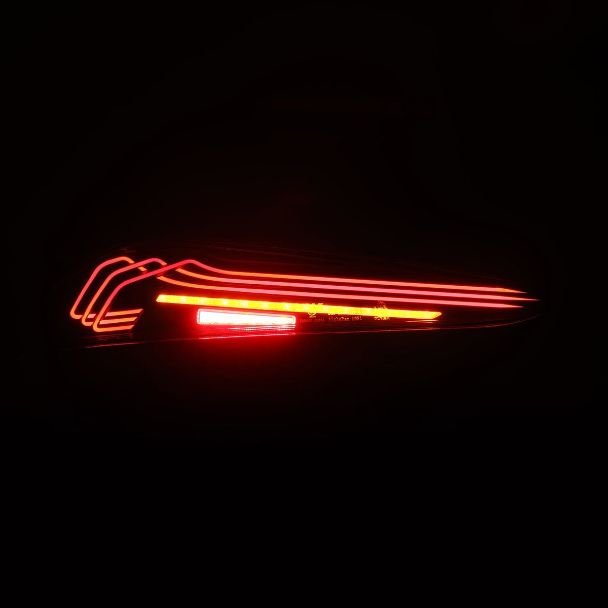 AlphaRex 609030 20-24 Toyota Supra LUXX-Series Laser Style LED Tail Lights Black-Red