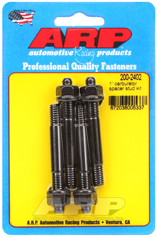 ARP 200-2402 1in Carburetor Spacer Stud Kit 2.7in OAL