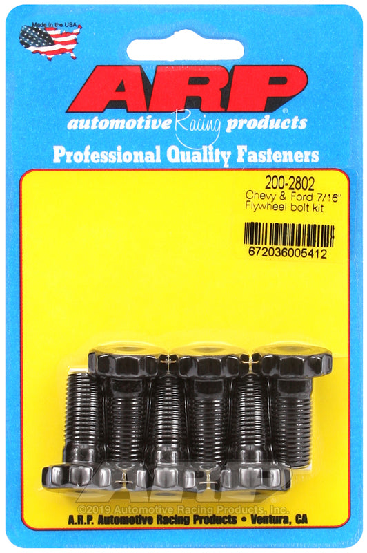 ARP 200-2802 for Chevy & Ford 7/16-20in Flywheel Bolt Kit