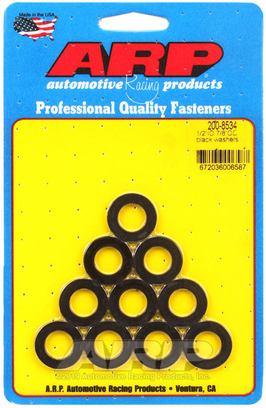ARP 200-8534 1/2in ID 7/8in OD Black Washers (Pack of 10)