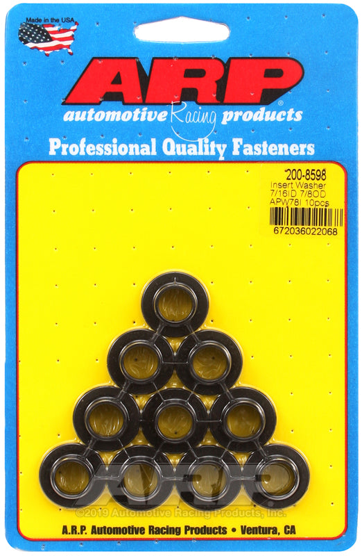 ARP 200-8598 .875in OD x 7/16in ID Insert Washers (10 pack)