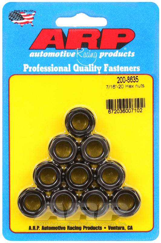 ARP 200-8635 7/16-20 Hex Nut Kit